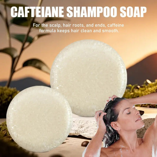 ROZINO Caffeine Shampoo Soap - Deep Cleansing for Scalp Hair Loss, Organic Hair Oil Control, Solid Shampoo for Hair Growth, Refreshing & Hydrating Soap, 60g