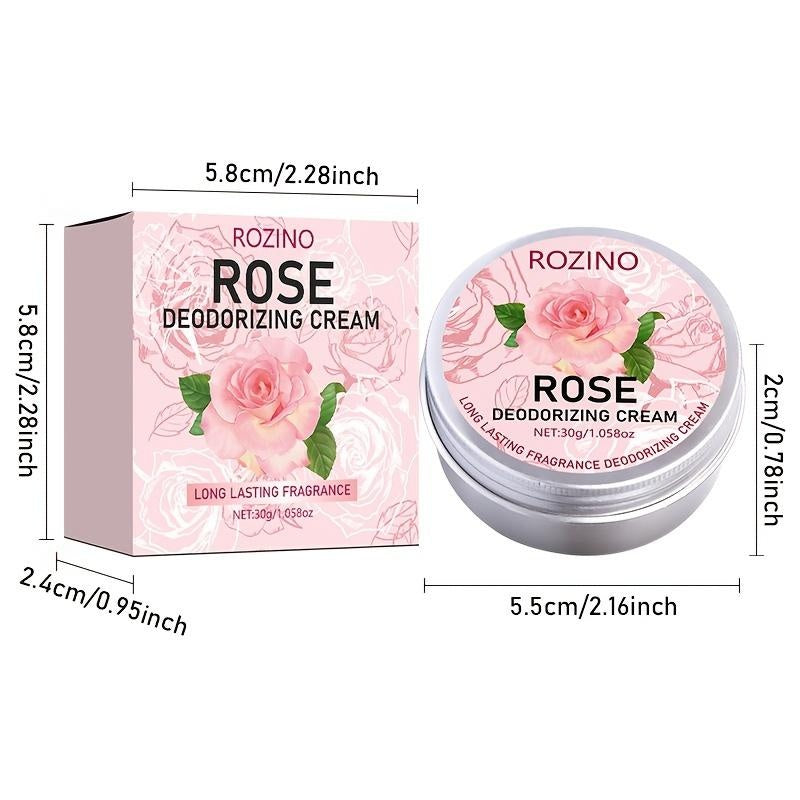 ROZINO Rose Deodorizing Cream | Long - lasting Fragrance, Say Goodbye to Odors, Awaken Confident Charm