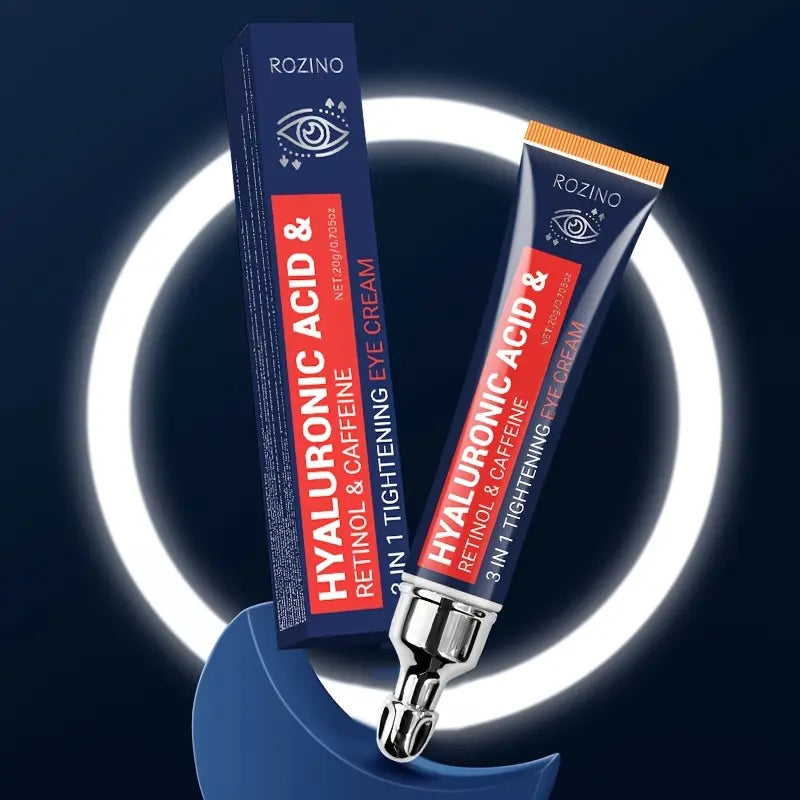 6% Caffeine Eye Cream for Dark Circles - Rapid Wrinkle Repair, Daily 1% Retinol & Hyaluronic Acid to Fight Fine Lines, Wrinkles, & Dark Spots, Eye Care Suitable for Men and Women's 0.71 fl. oz