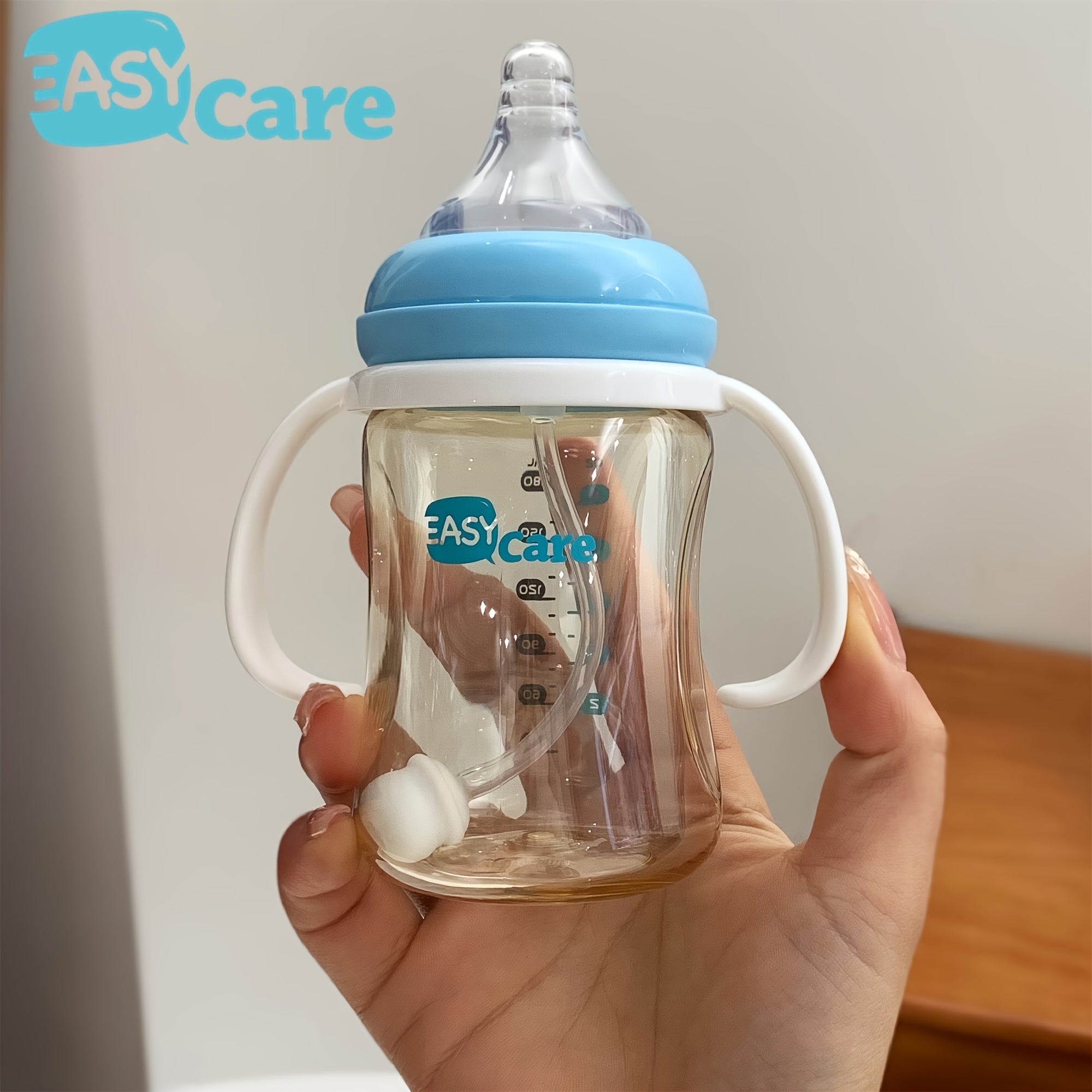 5 Pack EASYCARE Wide-Mouth Baby Bottle, 236.22-472.44inch Nipple, 180ml\u002F6.3oz PPSU - Drop-Proof With Gravity Ball Sippy & Straw Cup, Easy To Grip & Clean - Ideal For Baby Showers, Gender Reveals, Weddings, Christmas & Holiday Gifts