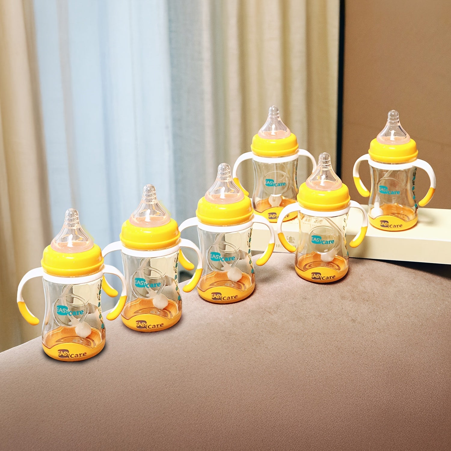 6pcs EASYCARE Wide-Mouth Baby Bottle, 236.22-472.44inch Nipple, 160ml\u002F5.6oz PPSU - Large, Durable, Easy-Grip & Clean Sippy & Straw Cup - Perfect for Parties, Gender Reveals, Weddings, Christmas & Holiday Gifts