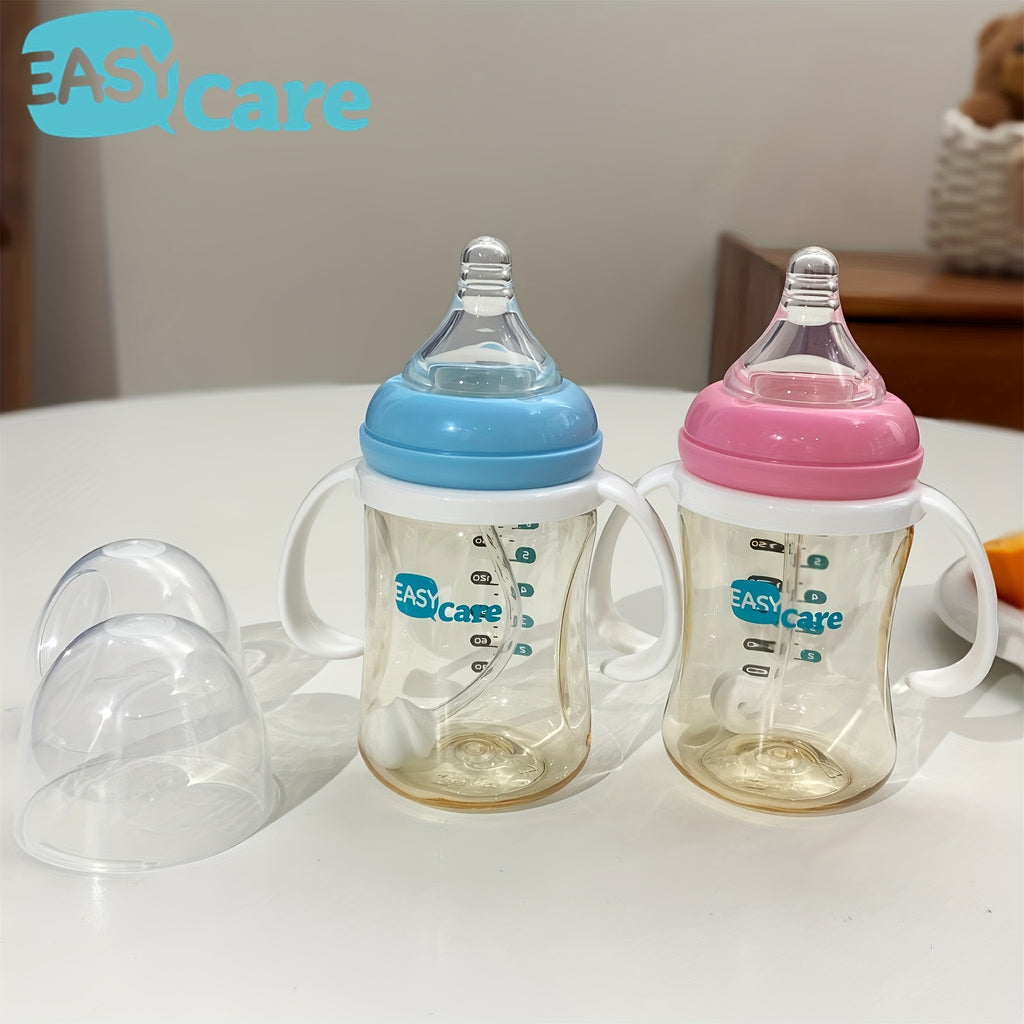 5 Pack EASYCARE Wide-Mouth Baby Bottle, 236.22-472.44inch Nipple, 180ml\u002F6.3oz PPSU - Drop-Proof With Gravity Ball Sippy & Straw Cup, Easy To Grip & Clean - Ideal For Baby Showers, Gender Reveals, Weddings, Christmas & Holiday Gifts