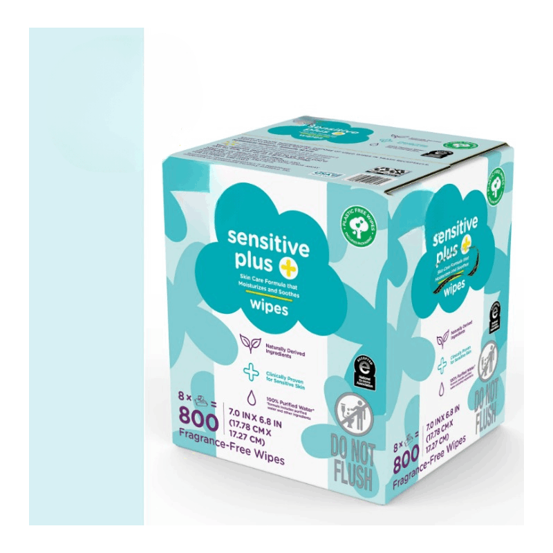 400 Count (4 Packs of 100), Sensitive Skin Baby Wipes, Fragrance-Free