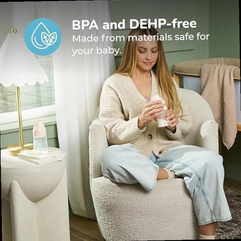 Spectra Wide Neck Baby Bottles Compatible with Spectra Breast Milk Pump Flanges Pack of 2