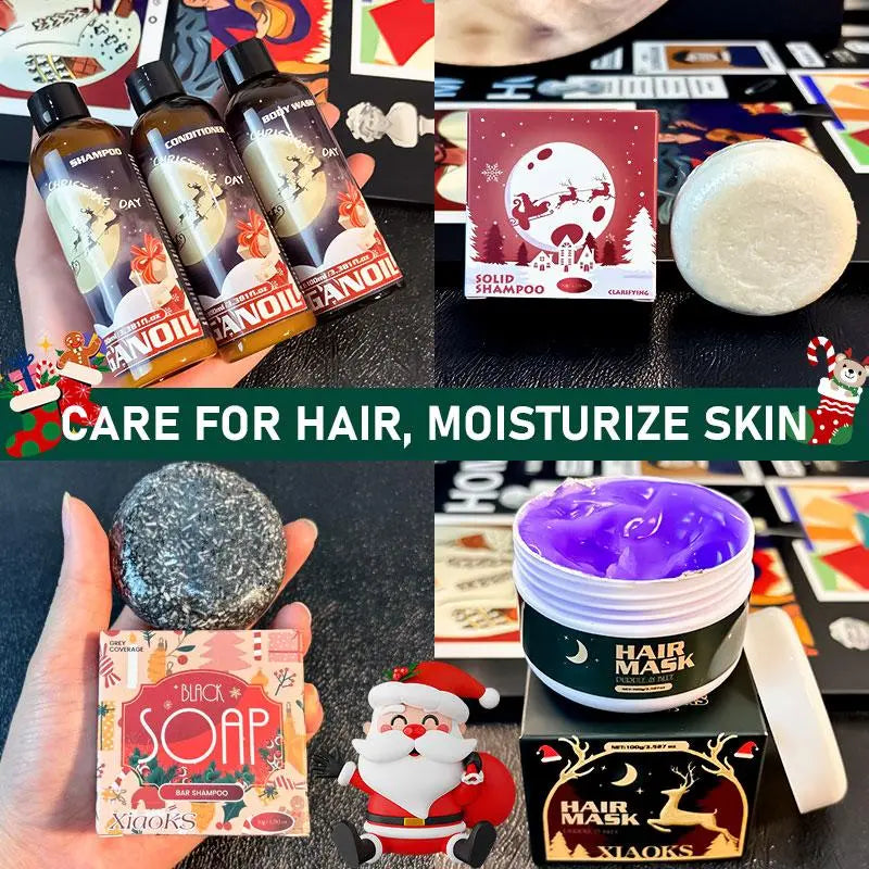 ROZINO Christmas Gift Set for Women - Pampering and Moisturizing 8 Piece Set Includes Bubble Bath Body Wash Hair & Lip Care Products Perfect for Mom Wife or Yourself Soothing Skin Repair Hydrating Moisturize Mask Cleansing