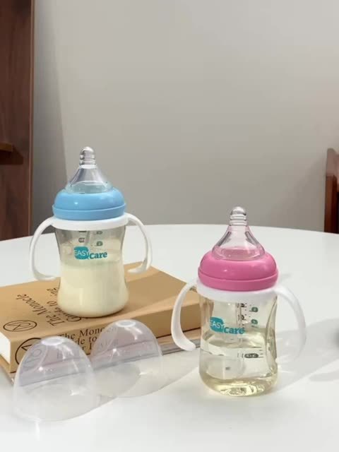 5 Pack EASYCARE Wide-Mouth Baby Bottle, 236.22-472.44inch Nipple, 180ml\u002F6.3oz PPSU - Drop-Proof With Gravity Ball Sippy & Straw Cup, Easy To Grip & Clean - Ideal For Baby Showers, Gender Reveals, Weddings, Christmas & Holiday Gifts