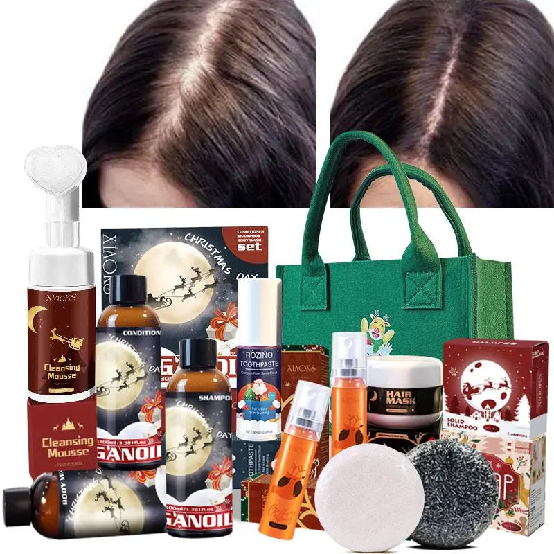 ROZINO Christmas Gift Set for Women - Pampering and Moisturizing 8 Piece Set Includes Bubble Bath Body Wash Hair & Lip Care Products Perfect for Mom Wife or Yourself Soothing Skin Repair Hydrating Moisturize Mask Cleansing