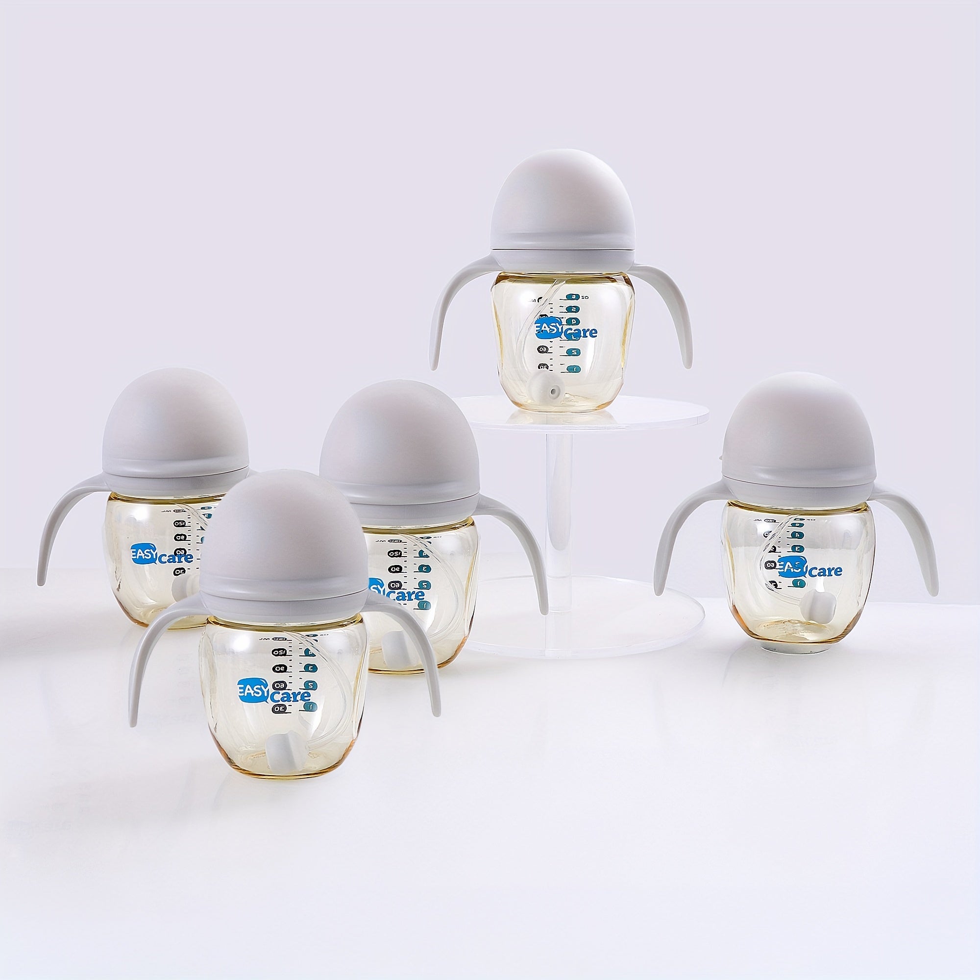 Durable Baby Bottle 5 Pack EASYCARE Wide-Mouth Baby Bottle | 6-12M Nipple, 160ml\u002F5.6oz PPSU - Durable, Easy-Grip & Clean Sippy Cup & Straw Cup - Ideal For Baby Showers, Gender Reveals, Weddings, Christmas & Holiday Gifts