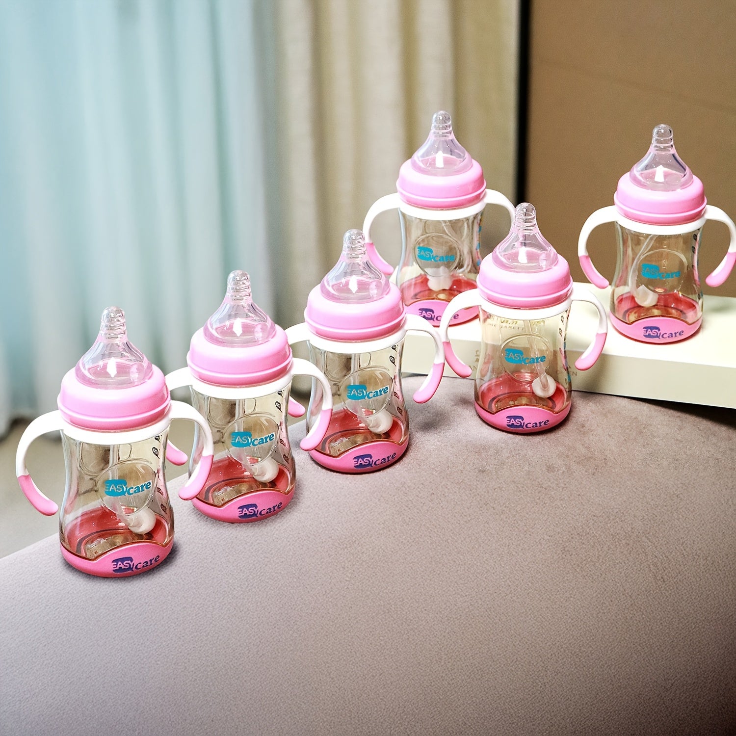 6pcs EASYCARE Wide-Mouth Baby Bottle, 236.22-472.44inch Nipple, 160ml\u002F5.6oz PPSU - Large, Durable, Easy-Grip & Clean Sippy & Straw Cup - Perfect for Parties, Gender Reveals, Weddings, Christmas & Holiday Gifts
