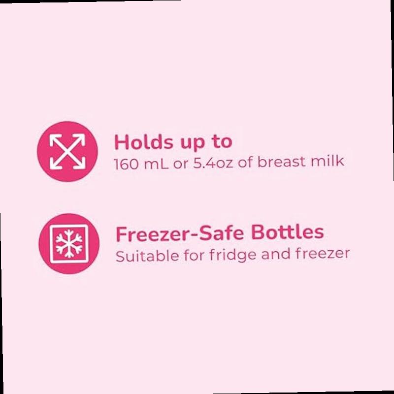 Spectra Wide Neck Baby Bottles Compatible with Spectra Breast Milk Pump Flanges Pack of 2