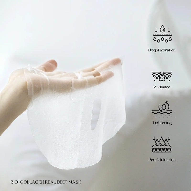 Biological collagen facial mask - moisturizing, pore shrinking, and tightening - enhance skin moisture, shrink pores, enhance elasticity, and glow youthful beauty facial mask
