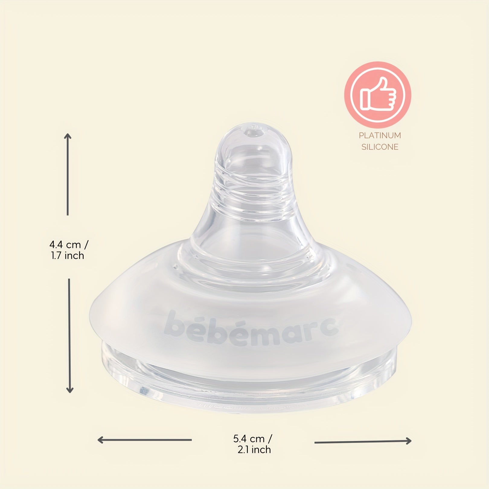 BEBE MARC PPSU Baby Bottle - Breast-like Nipple, Wide Neck For Easy Cleaning, Leak-Proof, Smart Volume Markings, IF Design Award (6.09oz\u002F10.14oz).