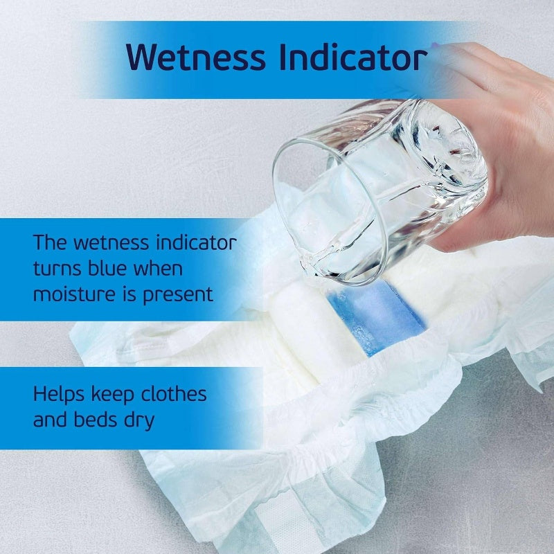 2XL Adult Diapers Women and Men - 12 Bariatric Disposable Briefs with Tabs and Stretchable Side Panels - Breathable with Maximum Absorbency