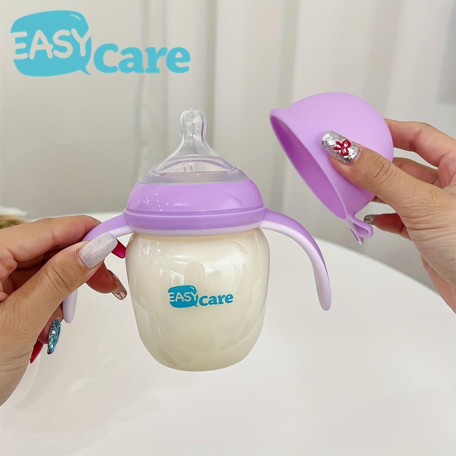 Durable Baby Bottle 5 Pack EASYCARE Wide-Mouth Baby Bottle | 6-12M Nipple, 160ml\u002F5.6oz PPSU - Durable, Easy-Grip & Clean Sippy Cup & Straw Cup - Ideal For Baby Showers, Gender Reveals, Weddings, Christmas & Holiday Gifts