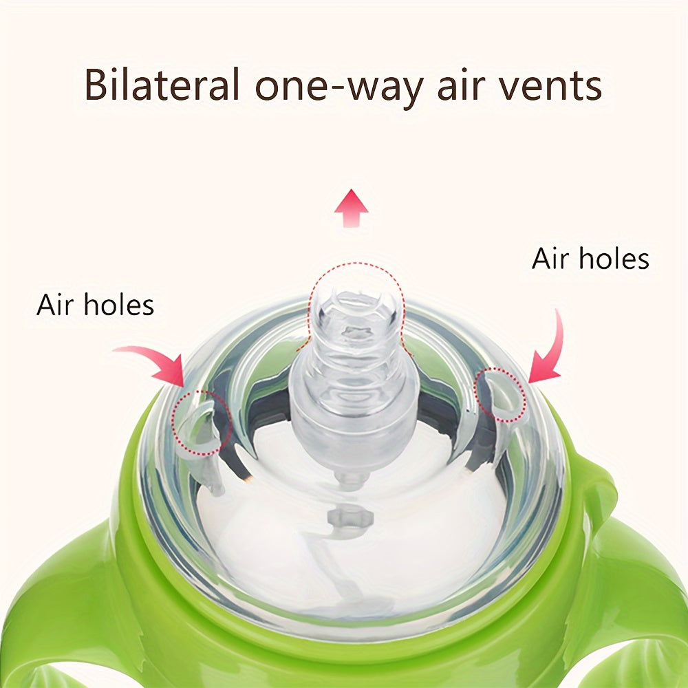 Newborn Silicone Bottle 3pcs Baby Milk Bottle, Newborn Silicone 150Ml\u002F250Ml | Food Grade Material, with Straw And Gravity Ball, Two Replacement Pacifiers for Free, Birthday Holiday Gift, Halloween Christmas Gift