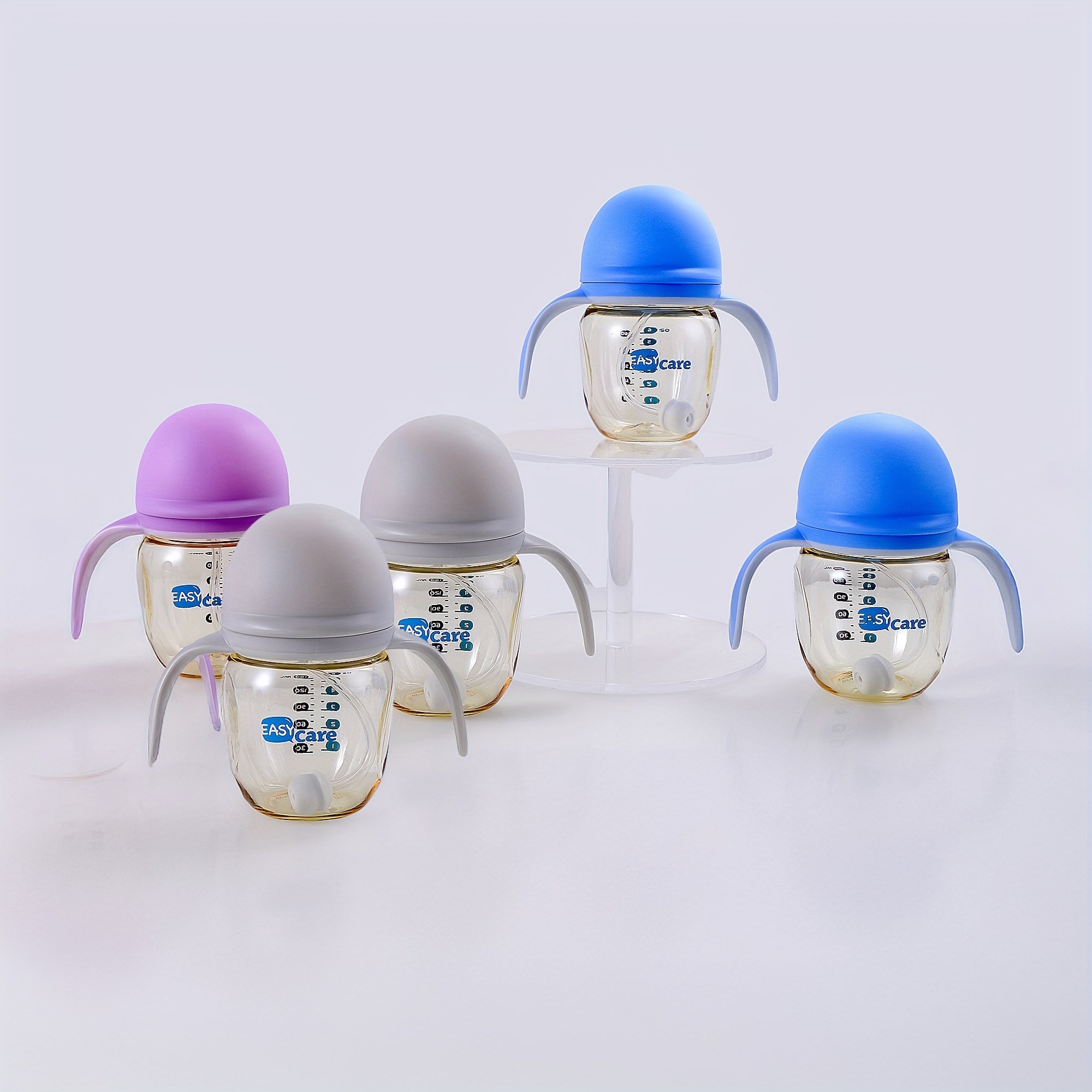 Durable Baby Bottle 5 Pack EASYCARE Wide-Mouth Baby Bottle | 6-12M Nipple, 160ml\u002F5.6oz PPSU - Durable, Easy-Grip & Clean Sippy Cup & Straw Cup - Ideal For Baby Showers, Gender Reveals, Weddings, Christmas & Holiday Gifts