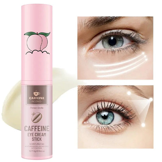[Four Pack]ROZINO Caffeine Eye Cream Stick - Moisturizing and Restoring Skin Vitality, Eye Brightener and Corrector, 3g