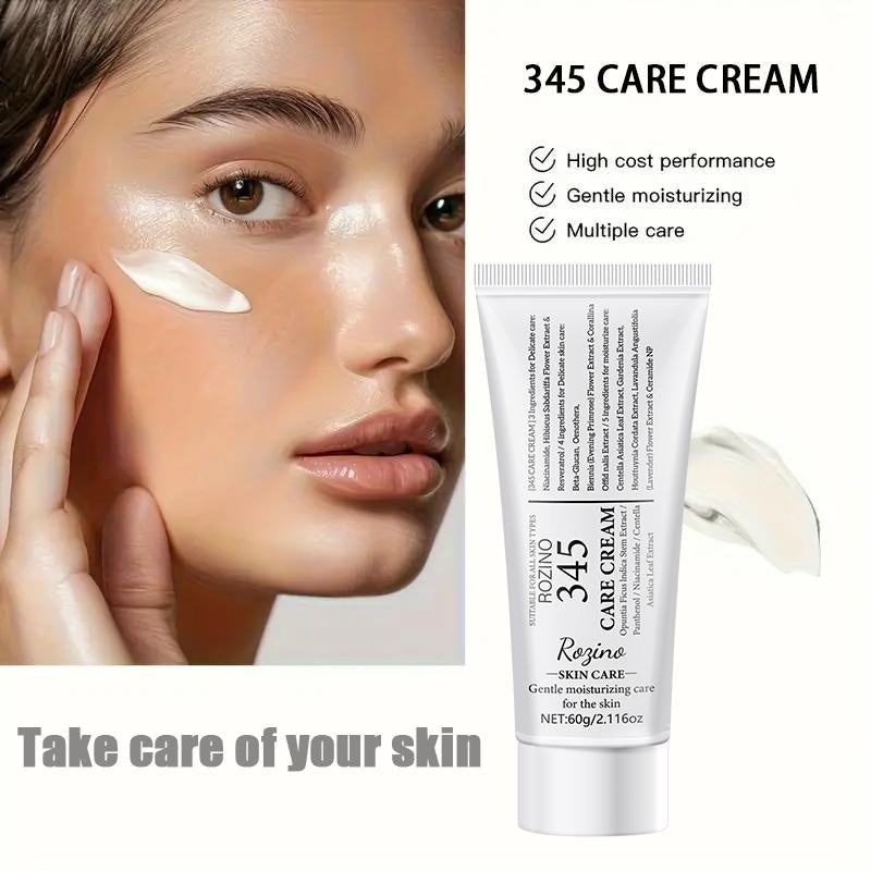 ROZINO 345 Care Cream - Gentle Facial Moisturizer for All Skin Types, 60g, Contains No Ingredients Specified, Moisturizes & Soothes