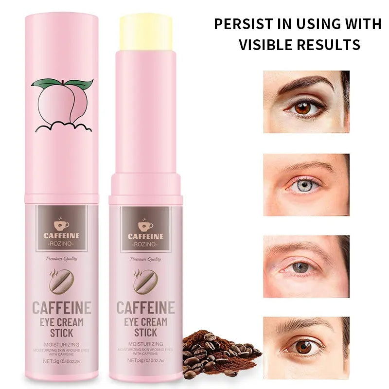ROZINO Caffeine Eye Cream Stick - Moisturizing and Restoring Skin Vitality, Eye Brightener and Corrector, 3g
