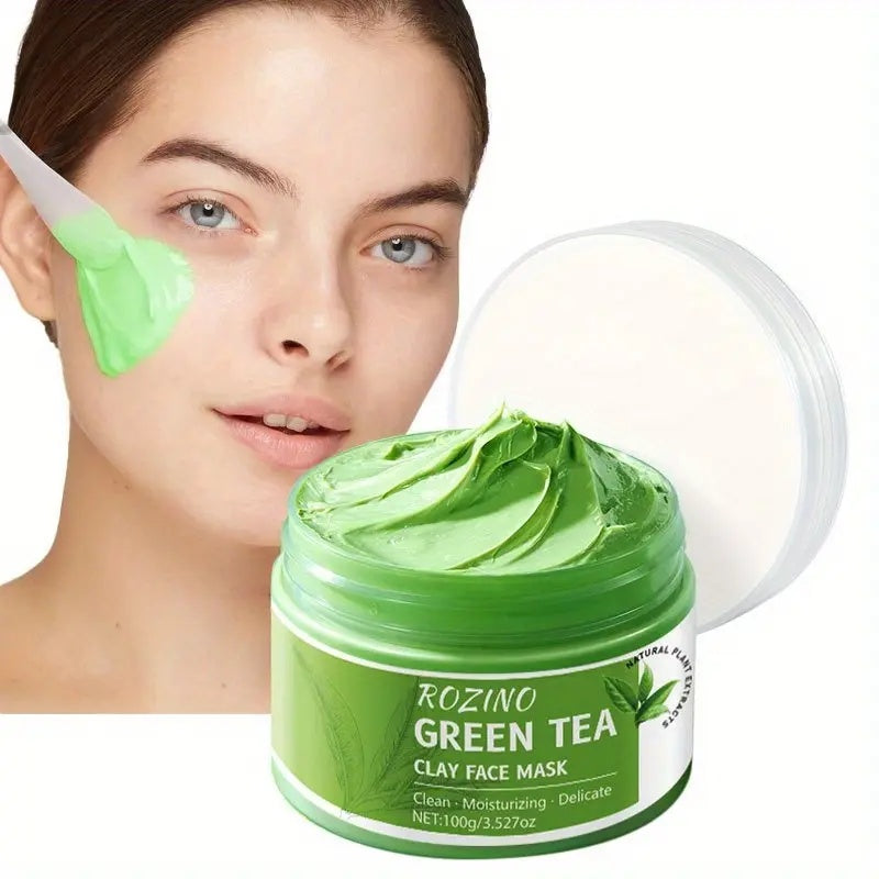 ROZINO Green Tea Cleansing Clay Mask (Deep Cleansing/Moisturizing/Pore Care) lambena  skin  care