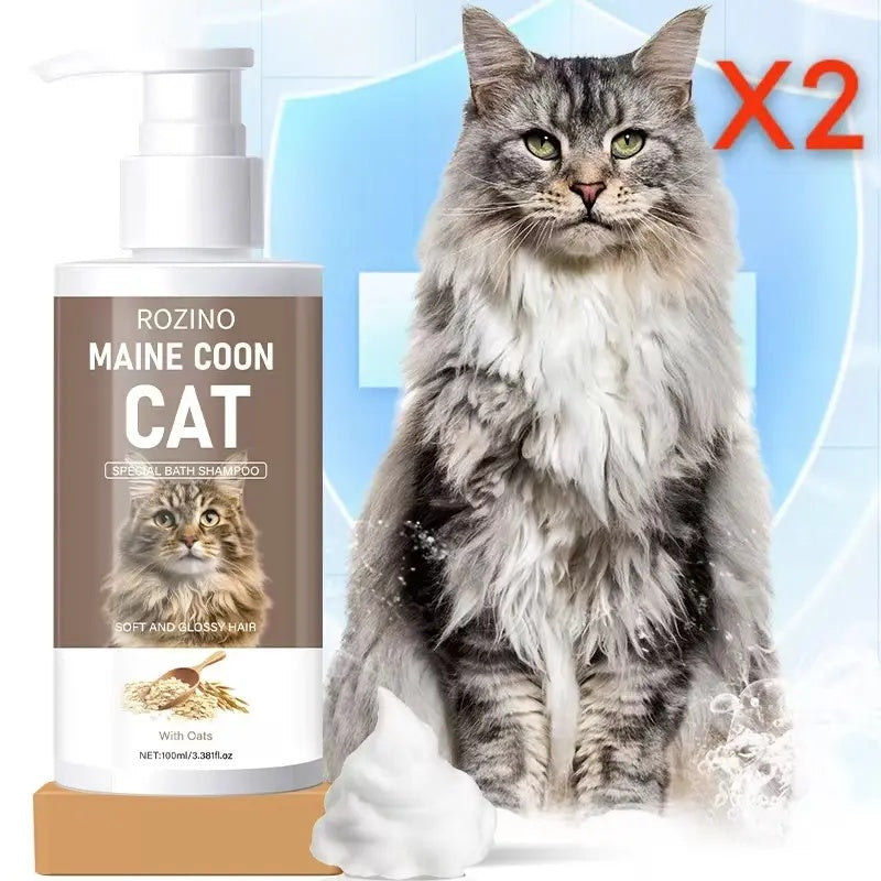 ROZINO Maine Coon Cat - Specific Shampoo (Oat Nourishing/Gentle Cleansing/Brighten Fur)