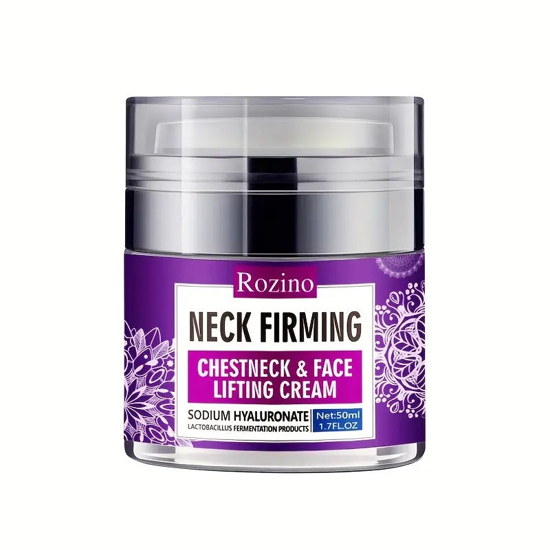 Rozino Neck Firming Cream - Lightweight Moisturizing Hydrating Formula for Firm Neck Chest & Face - Daily Moisture Enhancer - 50ml