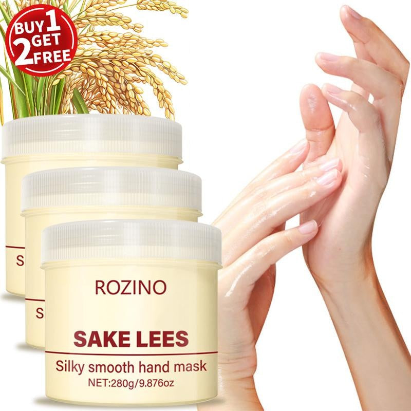 Rozino Sake Lees Silkysmooth Hand Mask - 280g Silky Smooth Formula for Hand Skin Care & Moisturization