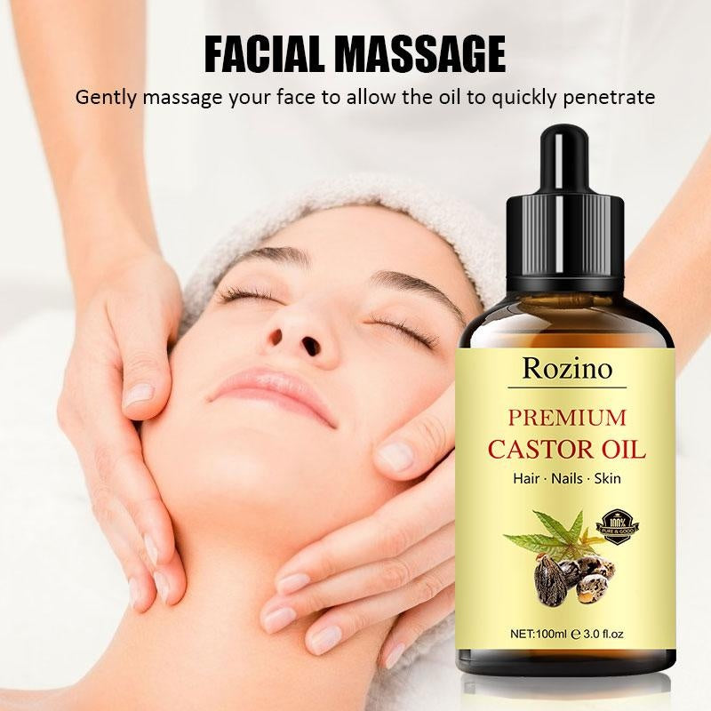 Safe & Sustainable Rozino Premium Castor Oil for Total Beauty Care Cosmetic